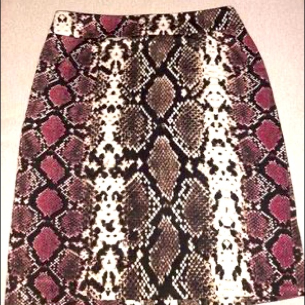 Calvin Klein Snake Print Skirt